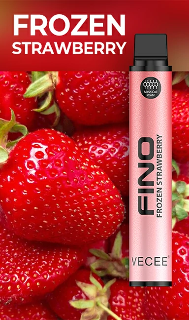 VECEE FINO 800puffs 430mAh Disposable Vapes Frozen Strawberry Flavor