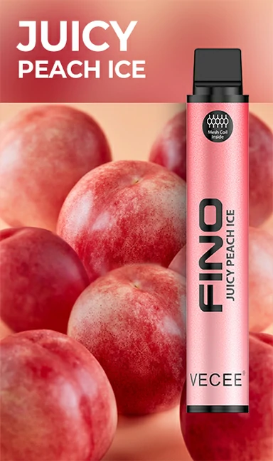 VECEE FINO 800puffs 430mAh Disposable Vapes Juice Peach Ice Flavor