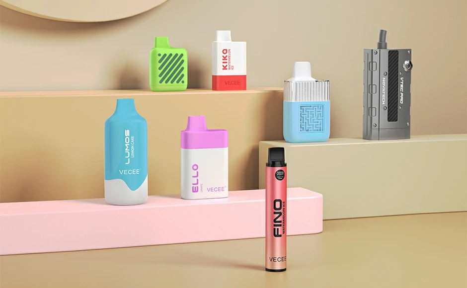 All product maps of VECEE disposable vape and pod system.