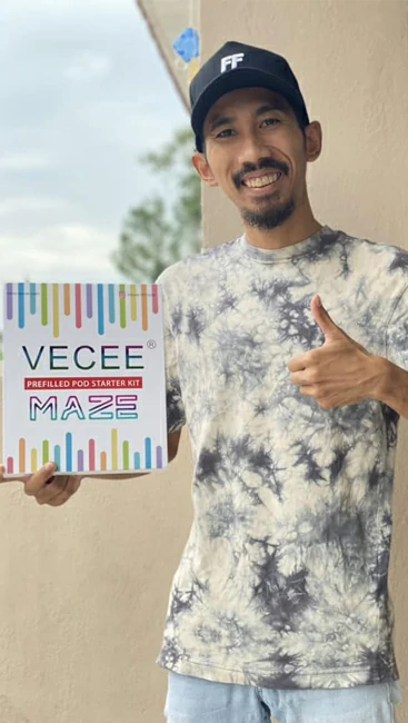 VECEE MAZE 500mAh 6000 Puffs Pod System Kit Internet celebrity unbox