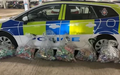Illegal Disposable Vapes Worth £80,000 Seized in UK, 6 Arrested