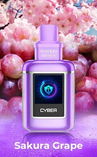 VECEE VC CYBER 650mAh 8000puffs Pod System Flavor-Sakura Grape