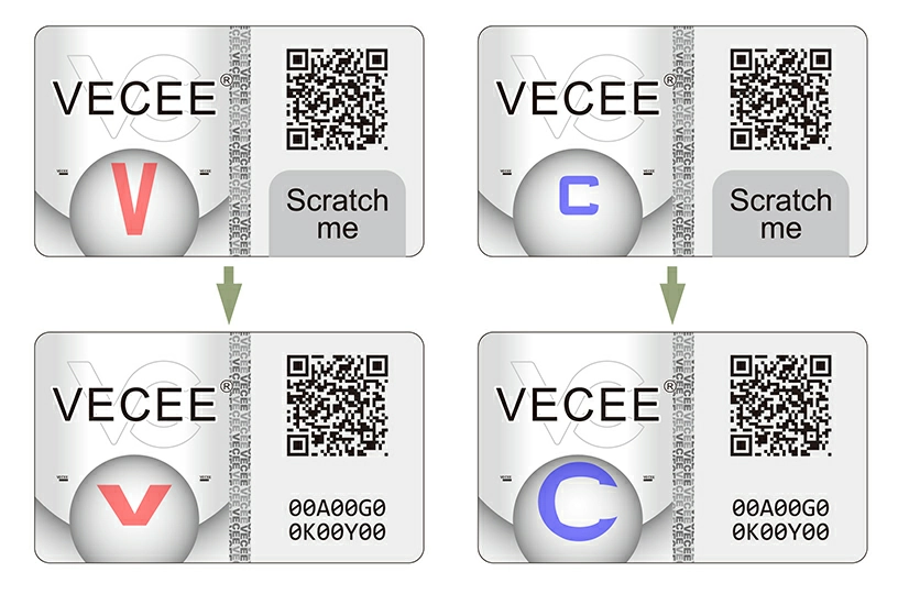 VECEE anti counterfeiting code