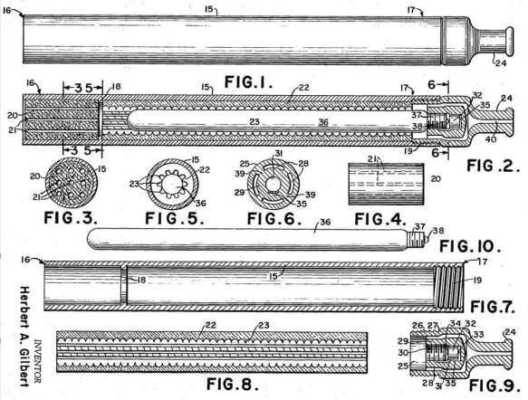 Patent drawings designed by Herbert A Gilbert